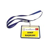 Sınıf Başkanı Yaka Kartı Ipli - Karışık
