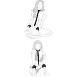 Sınırsızmarket Premium Fetiş Fantezi Set, Suni Deri El ve Boyun Kelepçesi, Siyah, Ayarlanabilir, Yetişkin Unisex, Yumuşak İç Yüzeyli, Ergonomik Tasarım Tek Beden