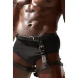 Sınırsızmarket Unisex Siyah Suni Deri Bacak Askısı, Ayarlanabilir Jartiyer Kemer, Yetişkin Boy