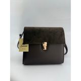 Sinisa Bag Kadın Vintage Model Süet Detaylı Omuz Çantası - Acı Kahve