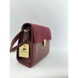 Sinisa Bag Kadın Vintage Model Süet Detaylı Omuz Çantası - Bordo