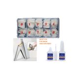 SİNKA 500'Lü Takma Tırnak Tips +Metal Tips Makas + 10gr Tırnak Yapıştırıcı Fırçalı 3'lü Set