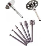 SİNKA Merttools 10 Lu Dremel Proxxon Için Ahşap Metal Cam Kesme Ahşap Oyma Disk Freze Seti