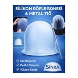 SİNKA Silikon Röfle Bonesi Delikli Saç Boyama Metal Tığ