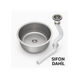 Sinkon K-30 Eviye Karavan Paslanmaz Krom Eviye