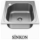 Sinkon Paslanmaz Krom Evye 40X50 Ankastre Eviye Sol Delikli - 4050