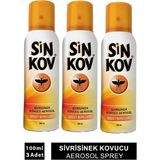 Sinkov Sivrisinek ve Karasinek Kovucu Aerosol Deo Sprey 100 ml x 3 Adet - 300 ml