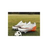 sinmm Erkek Çocuk Krampon Çoraplı Halı Saha Dişli Futbol Spor Ayakkabısı (Beyaz-Oranj Renk)--Filet-Garson