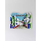 Sinop Polyester Kabartmalı Magnet 6,5X5 Cm Dekoratif Hediyelik Buzdolabı Süsü (Kod:1331)