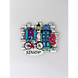 Sinop Polyester Kabartmalı Magnet 7X6,5 Cm Şehir Magneti Dekoratif Hediyelik Buzdolabı Süsü (Kod:1278)