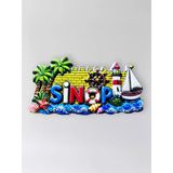 Sinop Polyester Kabartmalı Magnet 8,5X4 Cm Şehir Magneti Dekoratif Hediyelik Buzdolabı Süsü (Kod:1853)