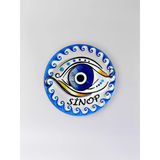 Sinop Temalı Polyester Kabartmalı Nazar Magnet Çap: 7 Cm – Dekoratif Hediyelik Buzdolabı Süsü (Kod:1226)