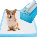 SINOPED Süper Emici Su Geçirmez Köpek ve Yavru Evcil Hayvan Eğitim Pedi, Ev Kıran Evcil Hayvan Pedi, 100 Adet Küçük Boy, 33 cm x 44 cm, Mavi (Küçük 100 Adet)