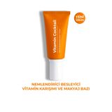 SİNOZ Vitamin Kokteyl-Nemlendirici Besleyici Onarıcı Yüz Kremi (Vitamin C+ B3 +B5 +E) ve Makyaj Bazı 50Ml