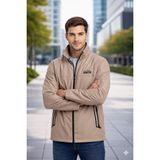 SINWEAR Erkek Baharlık Su ve Rüzgar Geçirmez Mont Dik Yaka Mevsimlik Fermuarlı Spor Outdoor Ceket - Vizon - 3XL