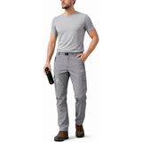 SINWEAR Erkek Kışlık Içi Polar Su Itici Rüzgar Geçirmez Outdoor Softshell Pantolon - Gri - 3XL