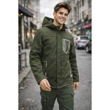 SINWEAR Sınwear Su ve Rüzgar Geçirmez Içi Kürklü Softshell Erkek Mont - Haki