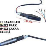 Sinyal Led Kayan İnce-uzun 2 Li Set Kl020-4 3 Fonksiyonlu