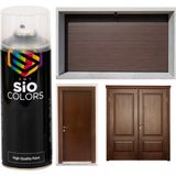 Sio Colors Demir Ahşap Plastik Kapı Dönüşüm Boyası Özel Yapım Akrilik Sprey Boya 400 ml - KOYU KAHVE