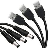 SIOCEN 3'lü Paket 6 ft USB 2.0 Tip A Erkek - DC 5.5 x 2.1 mm DC 5V Güç Namlu Fiş Konektör Kablosu USB - 5v Güç Kablosu USB - DC Güç Ucu Jak Kablosu