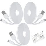 SIOCEN Wyze Cam, WyzeCam Tava, Yi Cam, YI Dome Home, Oculus Go,Kasa,Nest Kamera, Netvue, Blink,Furbo Köpek, Bulut Kamerası Güvenlik Gözetleme Şarj Kablosu ile Uyumlu 3Paket 20FT USB Güç Uzatma Kablosu