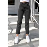 sion jeans Füme Boyfriend Mom Jean Siyah Karyıkama Yüksek Bel Günlük Giyim Rahat Kadın Kot Pantolon New Season 2026