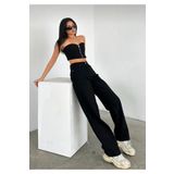 sion jeans Julia Milano Pamela Angel Yüksel Bel Likralı Bol Paça Pantalon Salaş Kalıp - Dökümlü Palazzo 2025