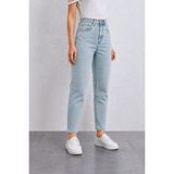 sion jeans Julia Milano Yeni Sezon Lara Jiyan Vivien Açık Mavi Buz Karyıkama Mom Kot Pantolon Likralı Yüksek Bel Mavi Kar 2026
