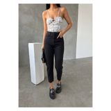 sion jeans Milano Julia Zaha Dores Julia Siyah Likralı Mom Jean Pantolon 2025