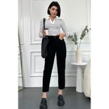 sion jeans Milano Julia Zaha Dores Stager Jaxen Kadın Yüksek Bel Siyah Mom Jeans Likralı Esnek Kot Pantolon