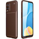 Sionel Oppo A54 4g Kılıf Snel Negro Silikon Kapak-Kahverengi