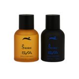 Siore Gold ve Siyah Mavi Kalıcı Erkek Parfümü 2'li Set (2x100ml)