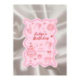Siorina Co & Event Doğum Günü Kartı Birthday Bride Davetiye Kişiselleştirilebilir Adet
