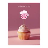 Siorina Co & Event Kovboy Şapkası ve Disko Topu Tema Kürdan Cupcake Süsleri Pasta Kürdanı 10'lu Paket
