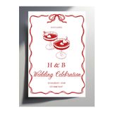 Siorina Events Wedding Celebration, Parti Davetiye, Düğün,Kına, Özel Gün Davetiyesi Kişiye Özel - 5 Adet 10x15cm