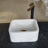 Sipahi Marble Afyon Beyaz Mermer Mini Lavabo