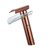 Sipahi Marble Bronz Renk Cam Detaylı Modern Ve Dayanıklı Lavabo Bataryası