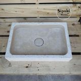 Sipahi Marble Klasik Traverten Gizli Giderli Lavabo
