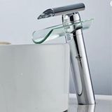 Sipahi Marble Krom Renk Cam Detaylı Modern Ve Dayanıklı Lavabo Bataryası