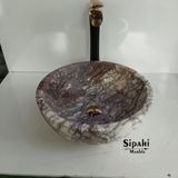 Sipahi Marble Leylak Mermer Çanak Lavabo - Renkli