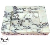 Sipahi Marble Menekşe Mermer Gizli Giderli Lavabo - Beyaz