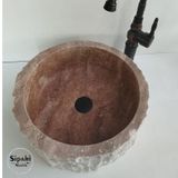 Sipahi Marble Noche Traverten Dikey Patlatma Çanak Lavabo