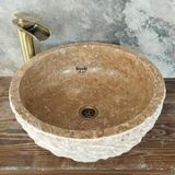 Sipahi Marble Noche Traverten Lüks Çanak Lavabo