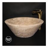 Sipahi Marble Noche Traverten V Model Çanak Lavabo