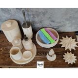 Sipahi Marble Traverten 11 Parça Lüks Banyo Seti
