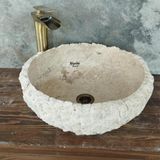 Sipahi Marble Traverten Dikey Patlatma Çanak Lavabo