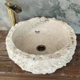 Sipahi Marble Traverten Doğal Yapılı Çanak Lavabo