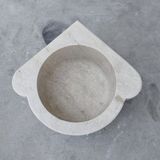 Sipahi Marble Traverten Düz Köşe Mini Kurna - Bej