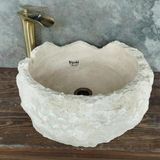 Sipahi Marble Traverten Özel Çalışma Çanak Lavabo