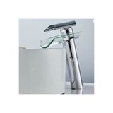 SİPAHİMARBLE Krom Renk Cam Detaylı Modern Ve Dayanıklı Lavabo Bataryası